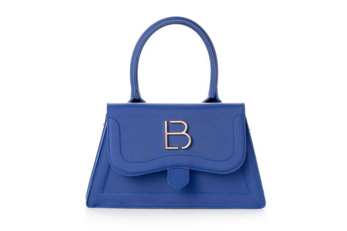 Lucky Bees 330 Bolso Azul de Saxo de Cuero de Polivinilo Elegante y Sofisticado para Mujer